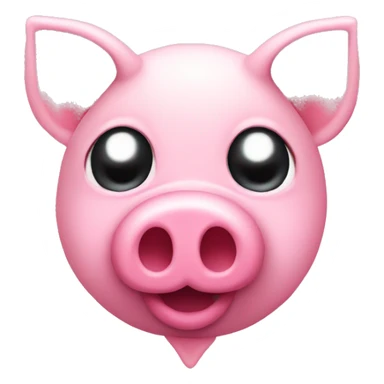 Pink heart with a piggy nose sticker