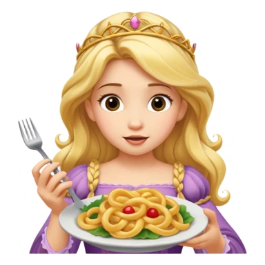 tangled princess eating her favorite food sticker