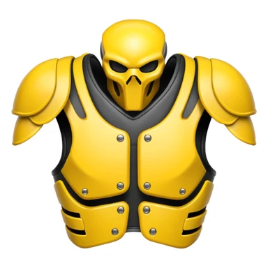 yellow predator bone shoulder pads sticker