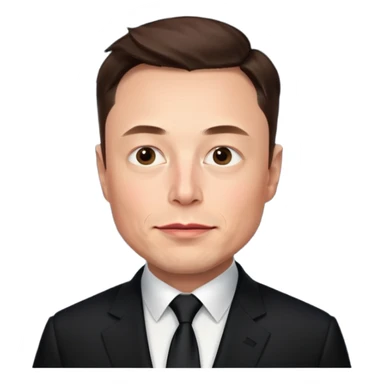 elon musk in suit sticker