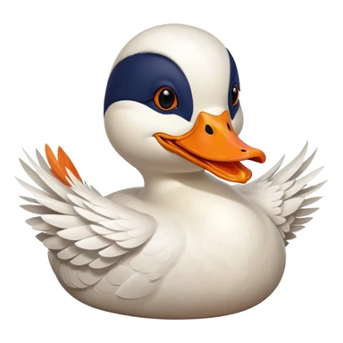 Laughing duck sticker