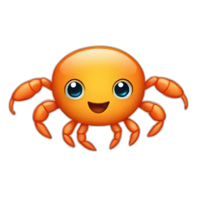 a cute shrimp looking like an scientific expert sticker