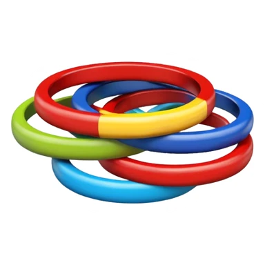 Colorful stacking rings sticker