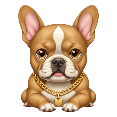 Merle frenchie with gold chain sticker