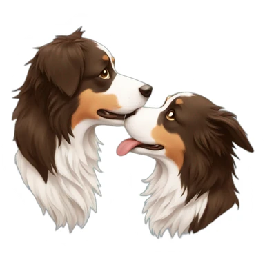 two border collies kissing sticker