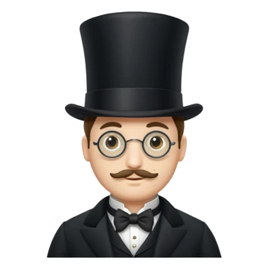 Rich man wearing a top hat and monocle sticker