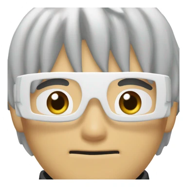 Gojo Satoru bkack blindfold white hair  sticker