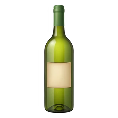 glass green wine bottle sticker