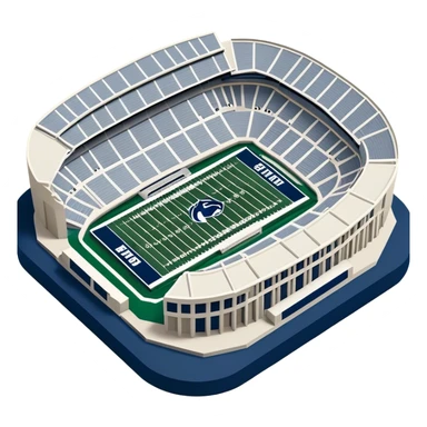 penn state beaver stadium football game isometric exterior view sticker