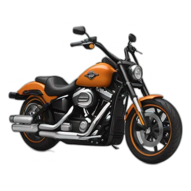 motard en Harley-Davidson  sticker