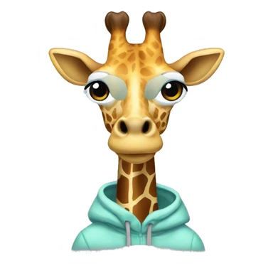 Giraffe wearing a hoodie  sticker