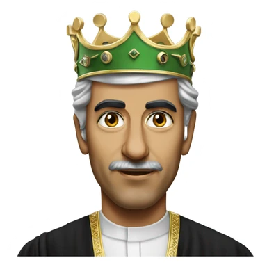 photorealistic King of Faisal of Saudi Arabia serious sticker