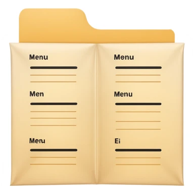 Paper menu from Chinese restaurant sticker