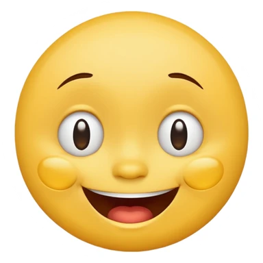 Emoji, yellow round laughing tilted head face with tears of fun sticker