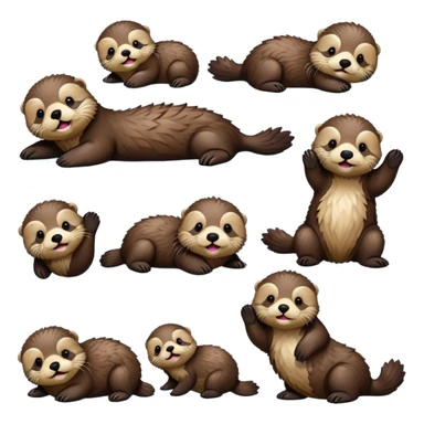 sea otter emoji pack  sticker