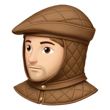 Medieval male arming cap made of quilted fabric sticker