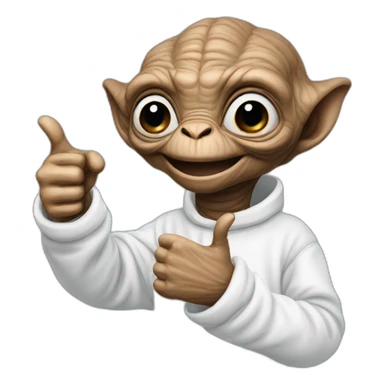 e.t. hand thumbs up sticker