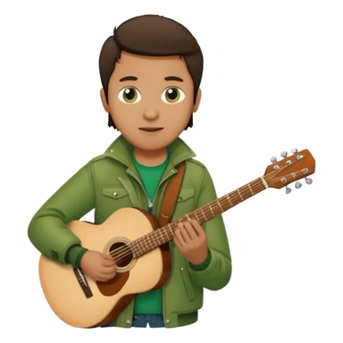 Guitarist + green jacket. sticker