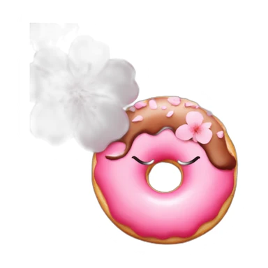 cherryblossom choco donut pink sticker