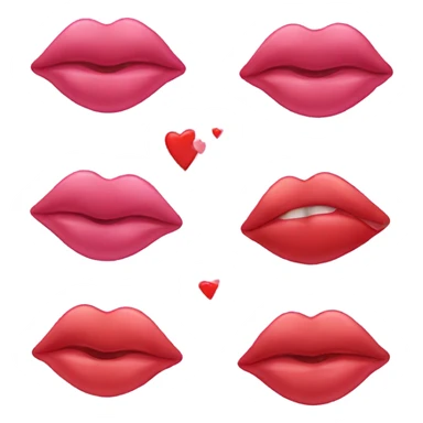 lips amd heart sticker