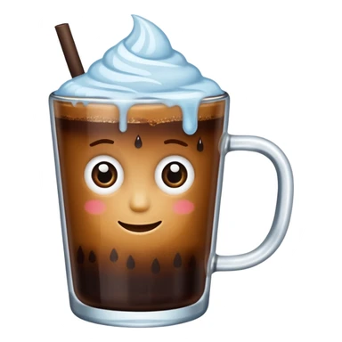 Cafe con hielo en una taza que diga ami sticker