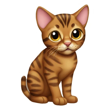 Brown bengal cat sticker
