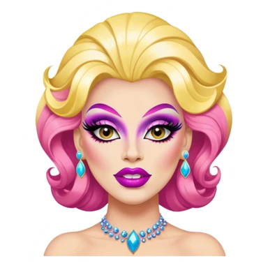 Colorful drag queen sticker