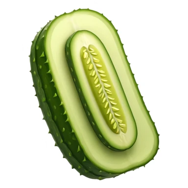 a sliced pickle sticker