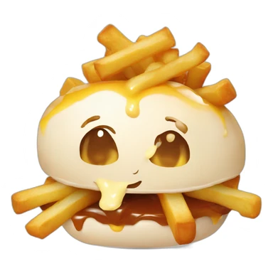 Poutine qui mange un tacot sticker