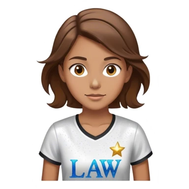 runner girl with law shirt on brown hair and sparkles  sticker