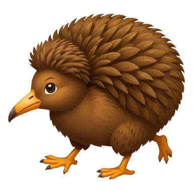 a kiwi bird(it has two legs) running sticker