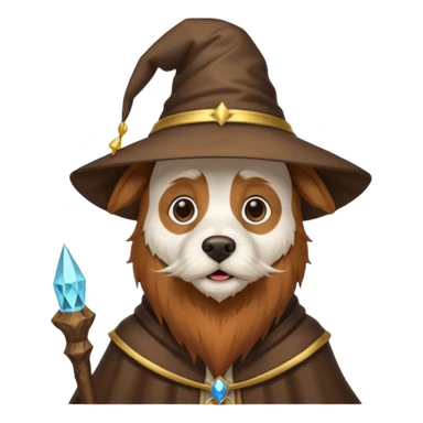 Dog wizard sticker