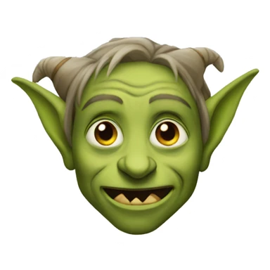 a goblin with elf ears sticker