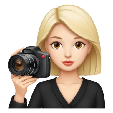 chic women with digicam sticker