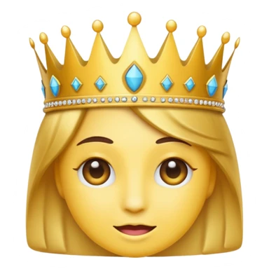 Wink emoji with crown sticker