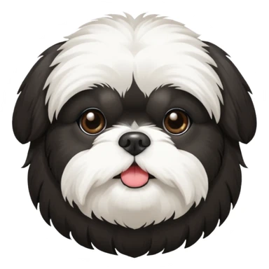 Black and white shih tzu sticker