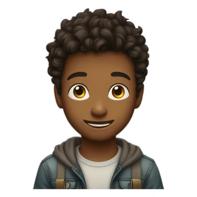 Cute-boy-smaile-bigeye sticker