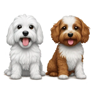 A cavoodle and groodle  sticker