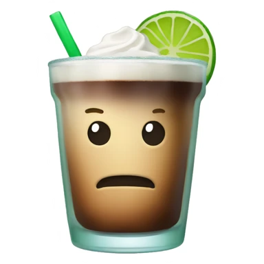 Coffee in margaritas size glass sticker