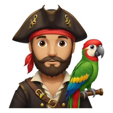 pirate and parrotپرنیس sticker