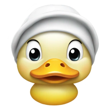 Cute duck with white cap sticker