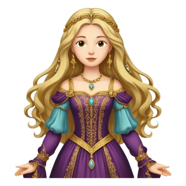  portrait of a Renaissance woman sticker