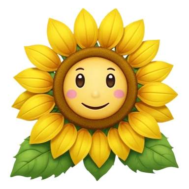 Plush sunflower sticker