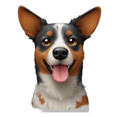 Red heeler dog sticker