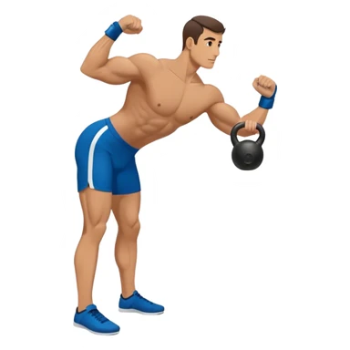 man Kettlebell Exercises sticker