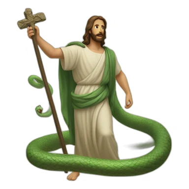 Jesus defeats the serpent sticker