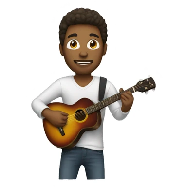  man playing guitar sticker