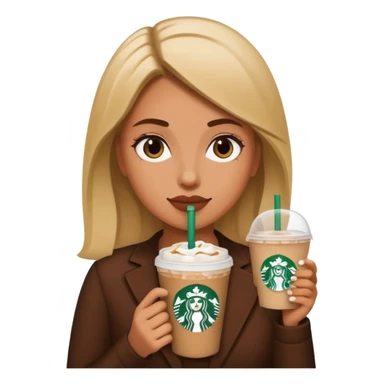 Chica tomando starbucks  sticker