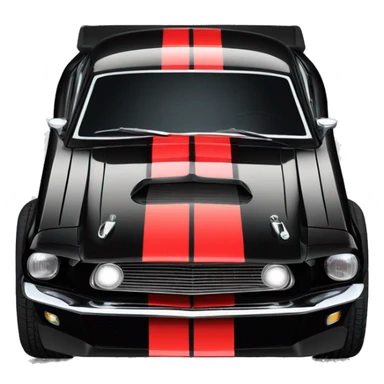 Black and red Shelby GT 500 sticker