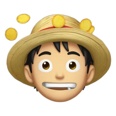 Luffy mange des chips sticker